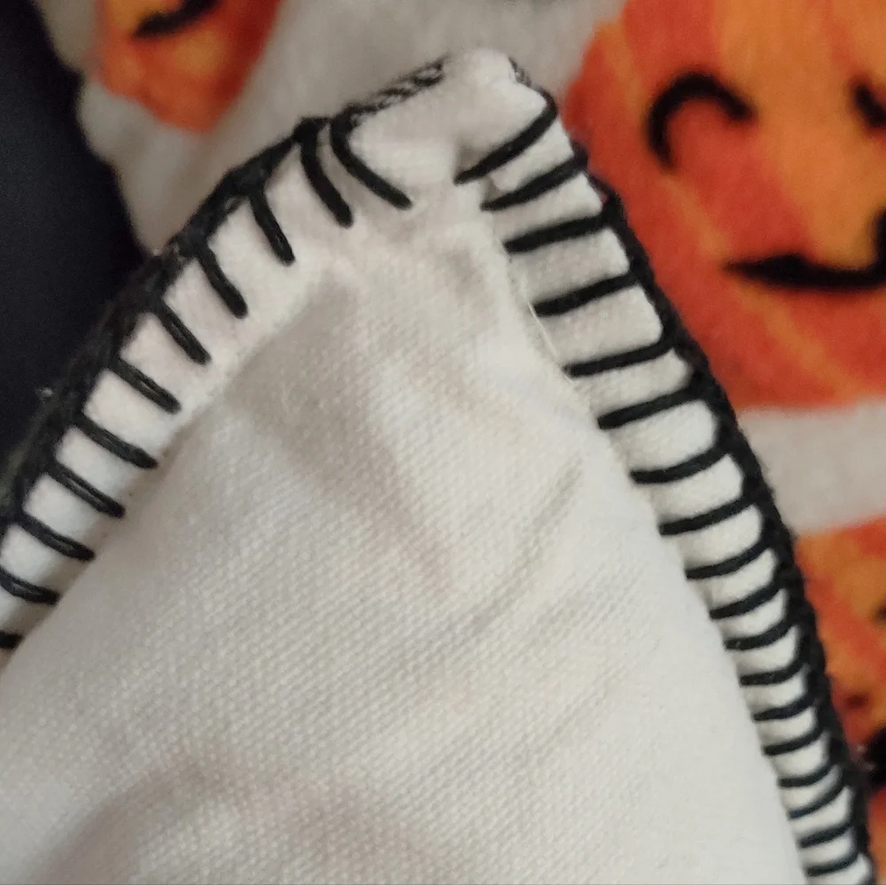 Rae Dunn‎ Halloween Trick or Treat Checkered Duck Feather Large Accent Pillow